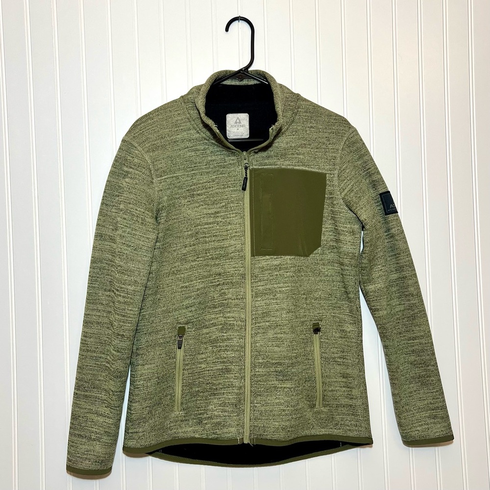 Ascend Sage Green Women's Turtleneck Sweater
